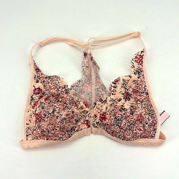 UEC Victoria’s Secret pink lace front clasp bralette size small - Picture 1 of 11